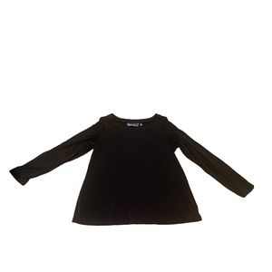 Susan Graver long sleeved black top